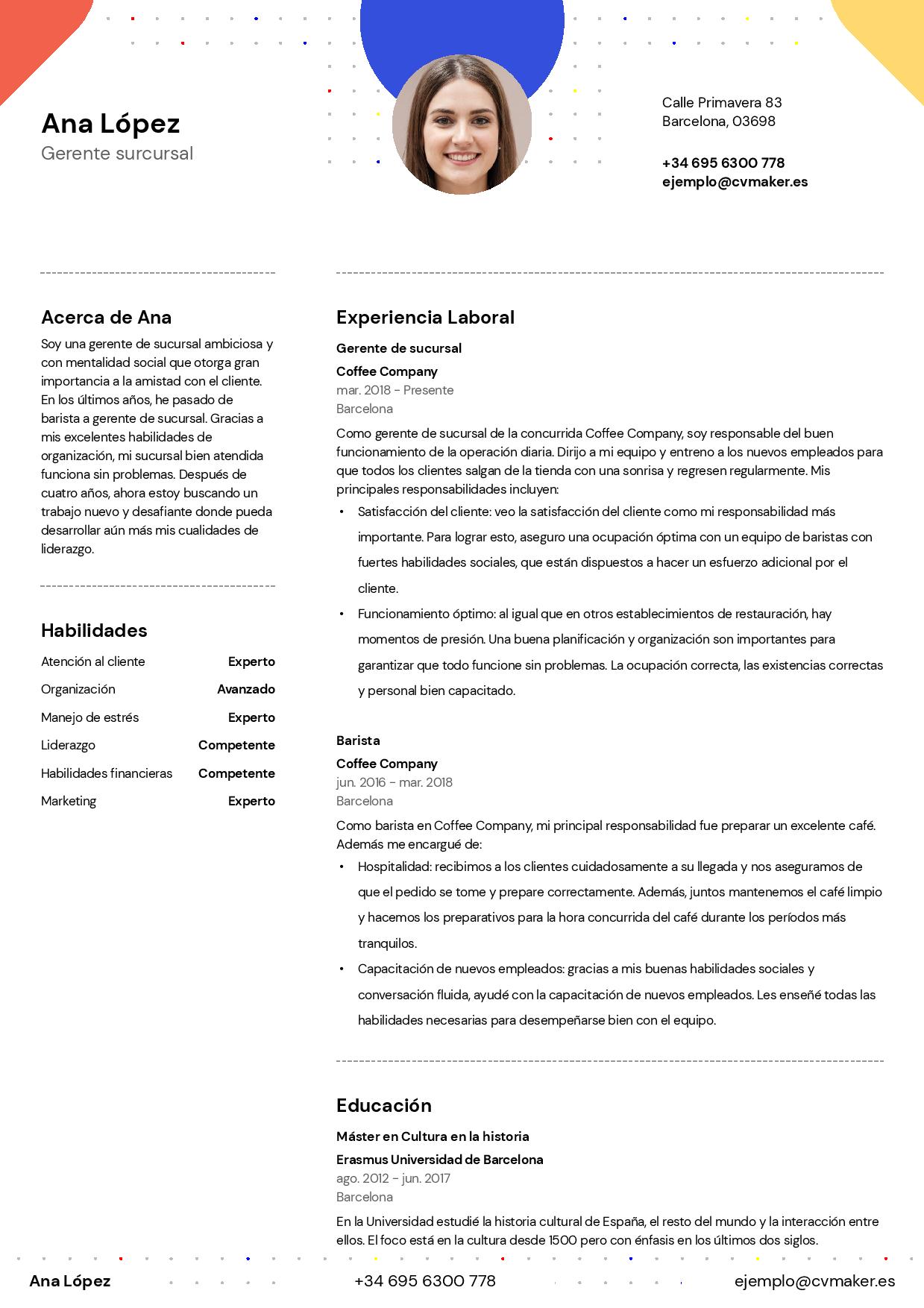 Modelos De Curriculum En España 20 Plantillas de Currículum para un CV profesional - CVMaker
