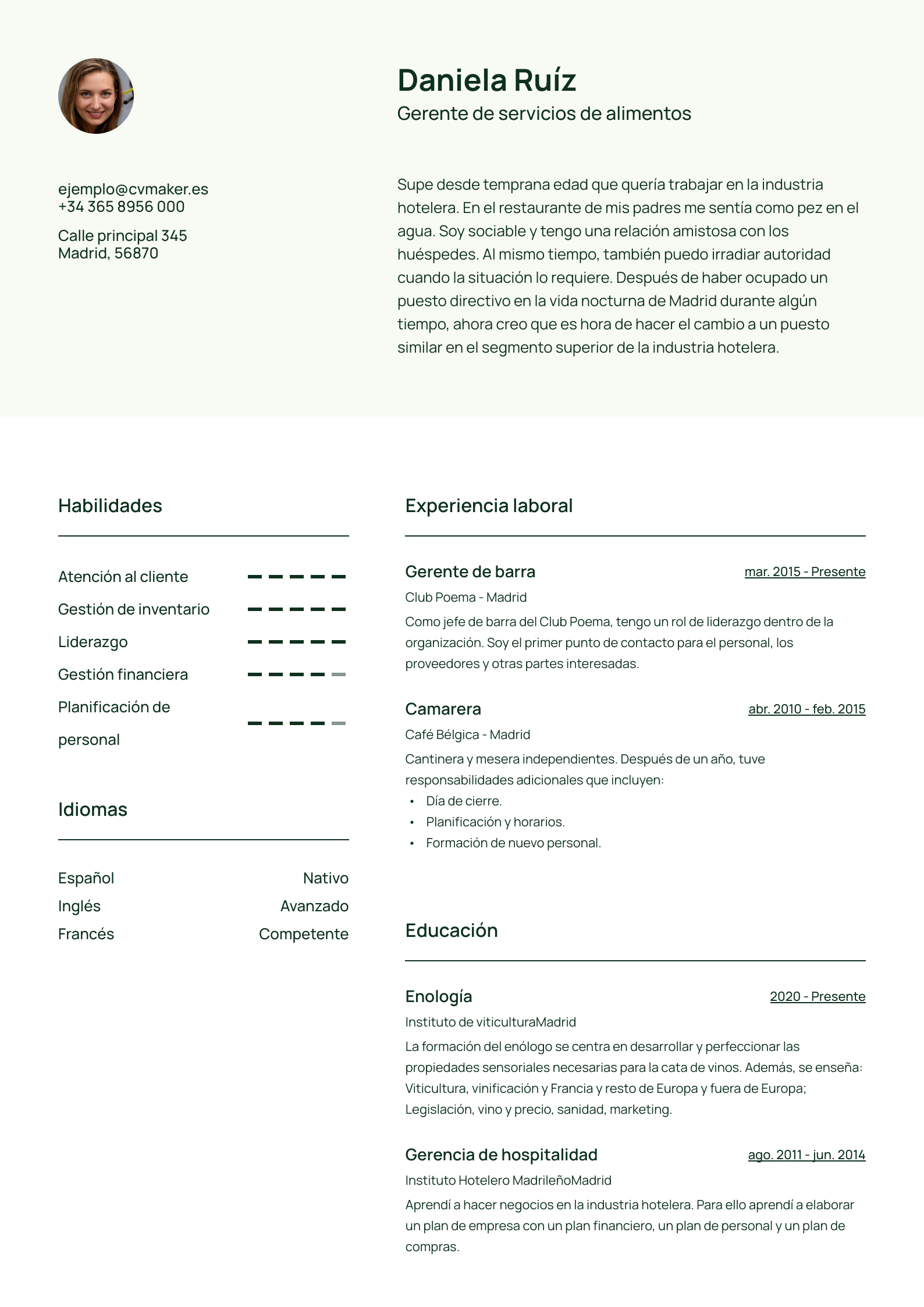 Plantilla Currículum Word 20 Plantillas de Currículum para un CV profesional - CVMaker